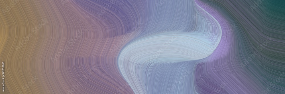 Poster abstract dynamic header design with gray gray, pastel blue and dark slate gray colors. fluid curved 