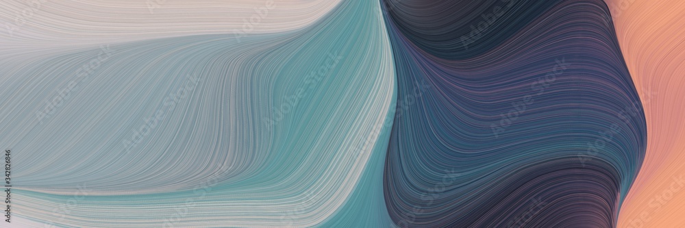 Poster abstract moving designed horizontal header with light slate gray, dark slate gray and tan colors. fl
