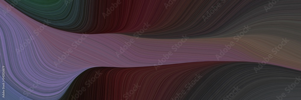 Poster abstract modern designed horizontal banner with very dark violet, slate gray and old lavender colors