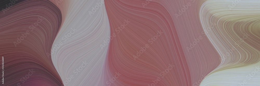 Leinwandbilder abstract modern banner with old lavender, ash gray and dark gray colors. fluid curved lines with dynamic flowing waves and curves