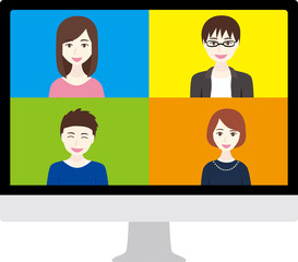 Fototapeta premium オンライン会議