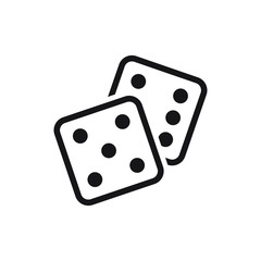 Dice icon design isolated on white background. vector illustration