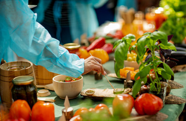 
tasting vegetables