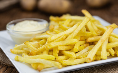 Portion of fresh made French Fries