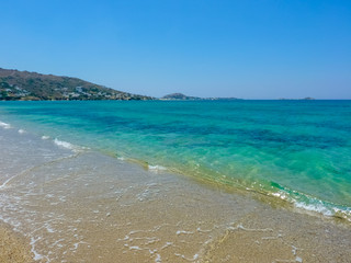 Beautiful Plaka beach in Naxos Island, Cyclades, Greece