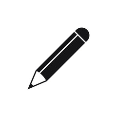 Pencil icon, vector isolated illustration.