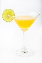 cocktail with lemon and lime
