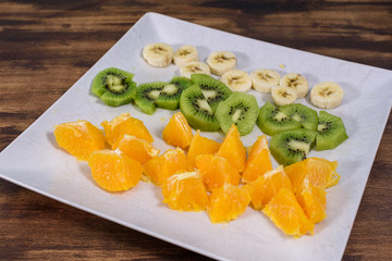 Fruit salad and spring seasonal fruits