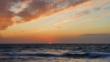 sunset over the sea