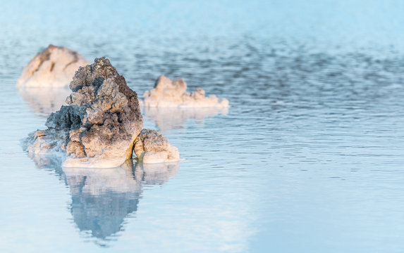 Blue Lagoon thermal water (close-up shot) in Iceland