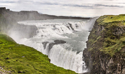 Majestic Gullfoss waterfall in Iceland