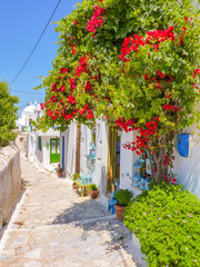 Chora the Capital of Amorgos Island, Cyclades, Greece