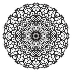 Abstract mandala graphic design decorative elements isolated on white color background for ancient geometric concepts