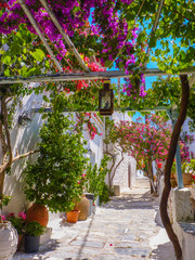 Chora the Capital of Amorgos Island, Cyclades, Greece