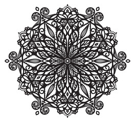 Abstract mandala graphic design decorative elements isolated on white color background for ancient geometric concepts