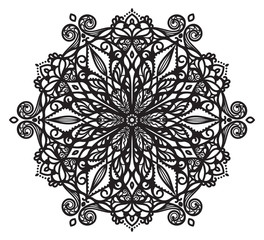 Abstract mandala graphic design decorative elements isolated on white color background for ancient geometric concepts