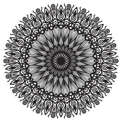 Abstract mandala graphic design decorative elements isolated on white color background for ancient geometric concepts