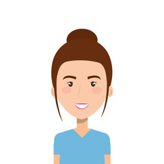 female paramedic avatar character icon vector illustration design