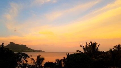 sunset in the mountains