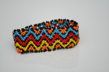 Maramures necklace, colorful hand bracelet from Maramures, Romania