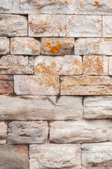 Masonry, sandstone..Ancient wall