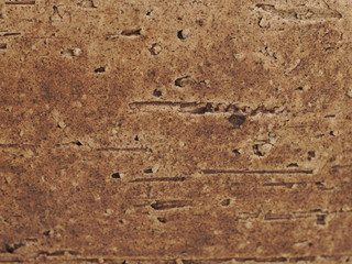 brown surface, a clay pot with a visible texture reminiscent of antique ceramics, a vase. background or texture, closeup