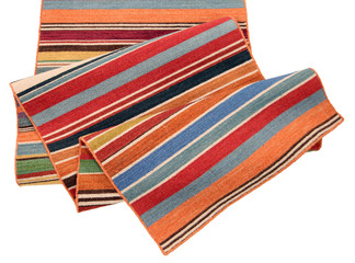 Old and modern Persian Colourful Arabesque and handmade carpet, rug gelim and gabbeh with pattern.