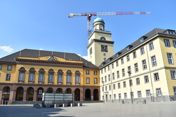 Rathaus in Witten, Deutschland, während der Renovierung