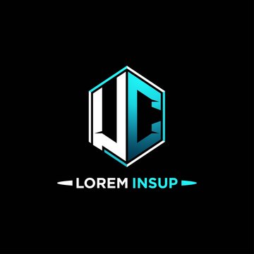 UC initial hexagon logo monogram designs modern templates .