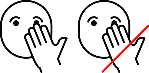 Don't touch face icon