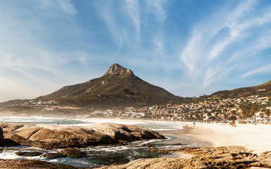 Camps Bay (Cape Town), Soutch Africa with a fantastic sky