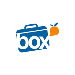 Box delivery with speed shipping abstract vector logo design template business transportation icon company identity symbol concept