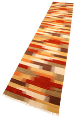 Old, modern Persian Colourful Arabesque and handmade carpet, rug gelim and gabbeh with pattern.
