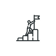 Goal vector icon illustration. Ui/Ux. Premium quality.