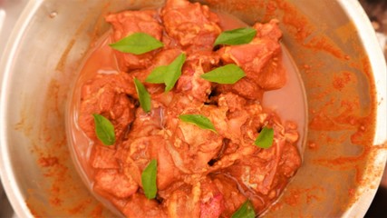 chicken pieces with masala  ,ready to cook