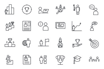 Set education icon template for graphic and web design collection. education pack symbol logo vector illustration