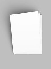 Empty paper sheets in A4 format. Ream of white paper.