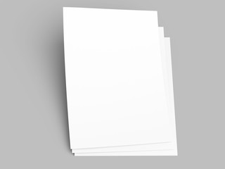 Empty paper sheets in A4 format. Ream of white paper.