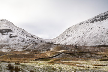 Winter scenery from the English Lake District area in Cumbria.