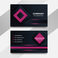 Luxury black modern corporate business card design template
