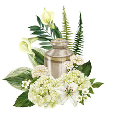 Memorial vase decorated with lush floral composition