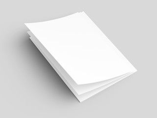 Empty paper sheets in A4 format. Ream of white paper.
