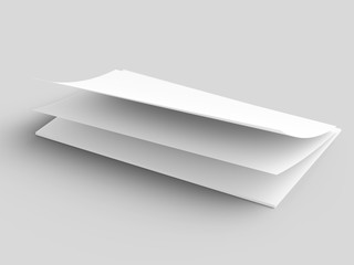 Empty paper sheets in A4 format. Ream of white paper.