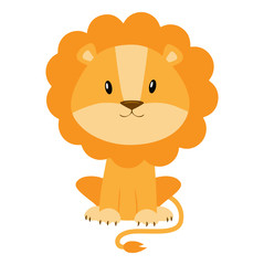 baby lion vector 