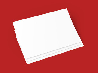 Empty paper sheets in A4 format. Ream of white paper.