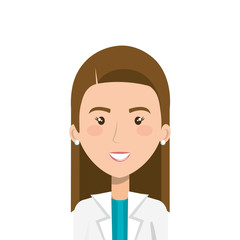 face of doctor female isolated icon vector illustration design