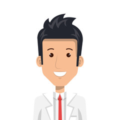 doctor male avatar character icon vector illustration design