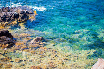 Naklejka na ściany i meble Summer days in the Mediterranean Sea