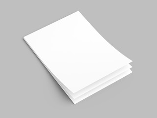 Empty paper sheets in A4 format. Ream of white paper.