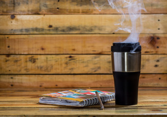 bottle of wine on wooden table